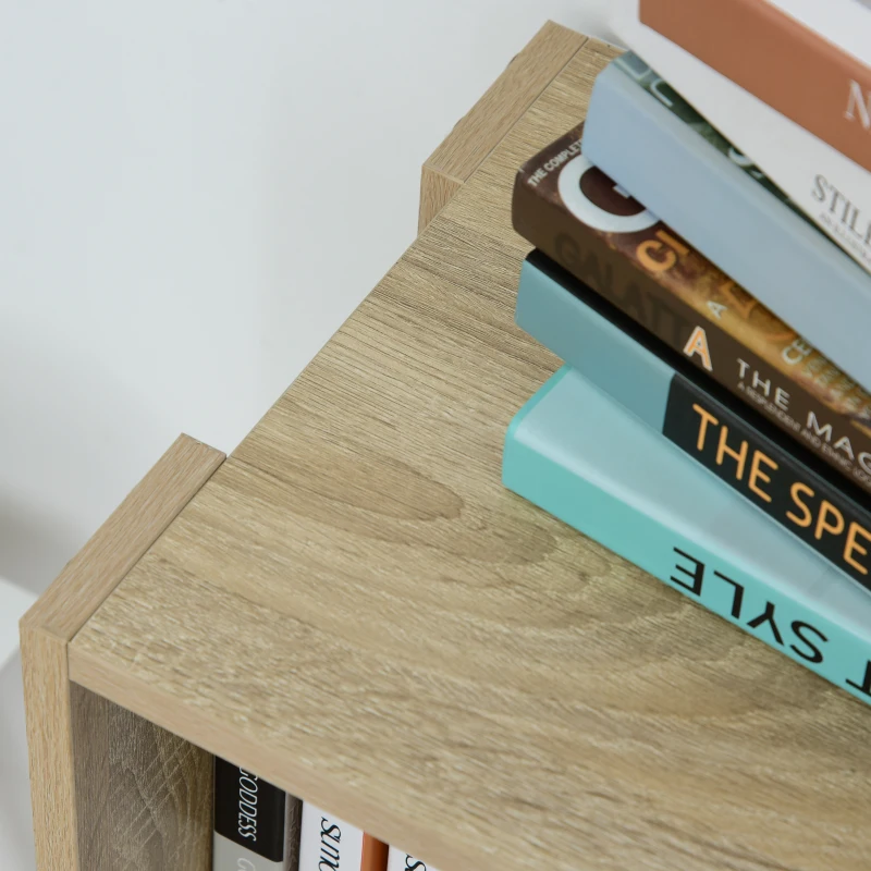 HOMCOM Libreria Scaffale in Legno a Parete con 3 Ripiani, Antiribaltamento, Piedini Antiscivolo, 40x29.2x87.9cm