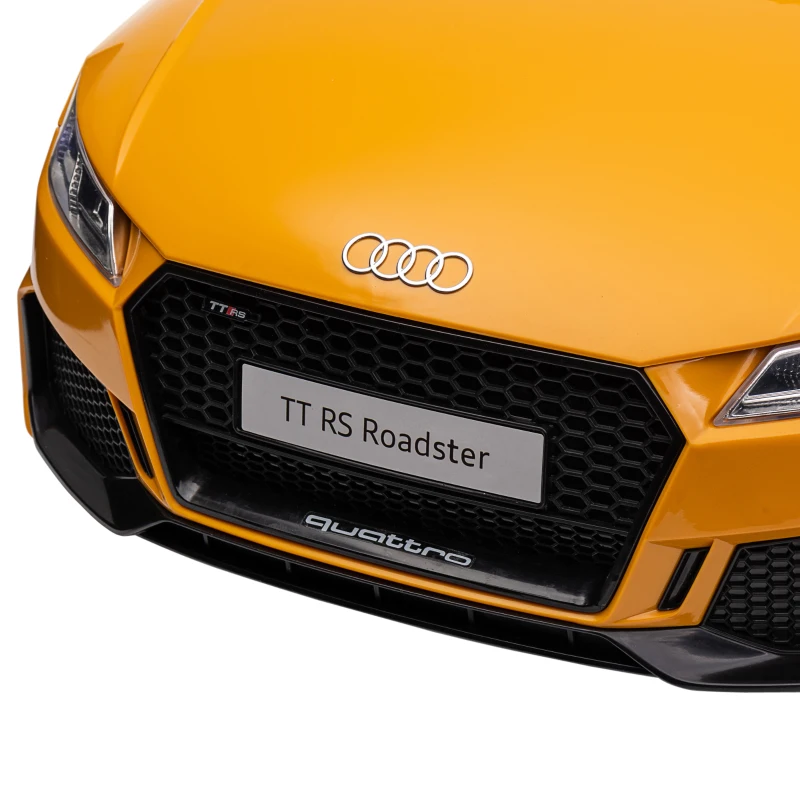 HOMCOM Kinder-Elektroauto, max. 3 km/h, mit Fernbedienung, Sicherheitsgurt, MP3-Anschluss, 3–5 Jahre, Gelb