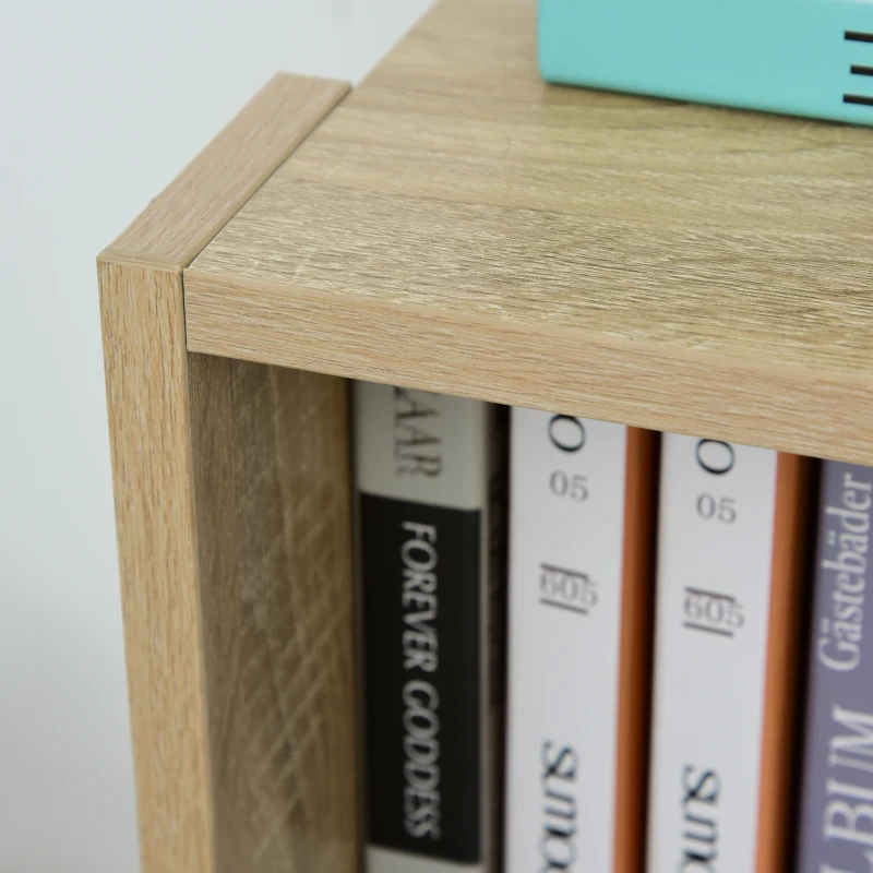 HOMCOM Libreria Scaffale in Legno a Parete con 3 Ripiani, Antiribaltamento, Piedini Antiscivolo, 40x29.2x87.9cm