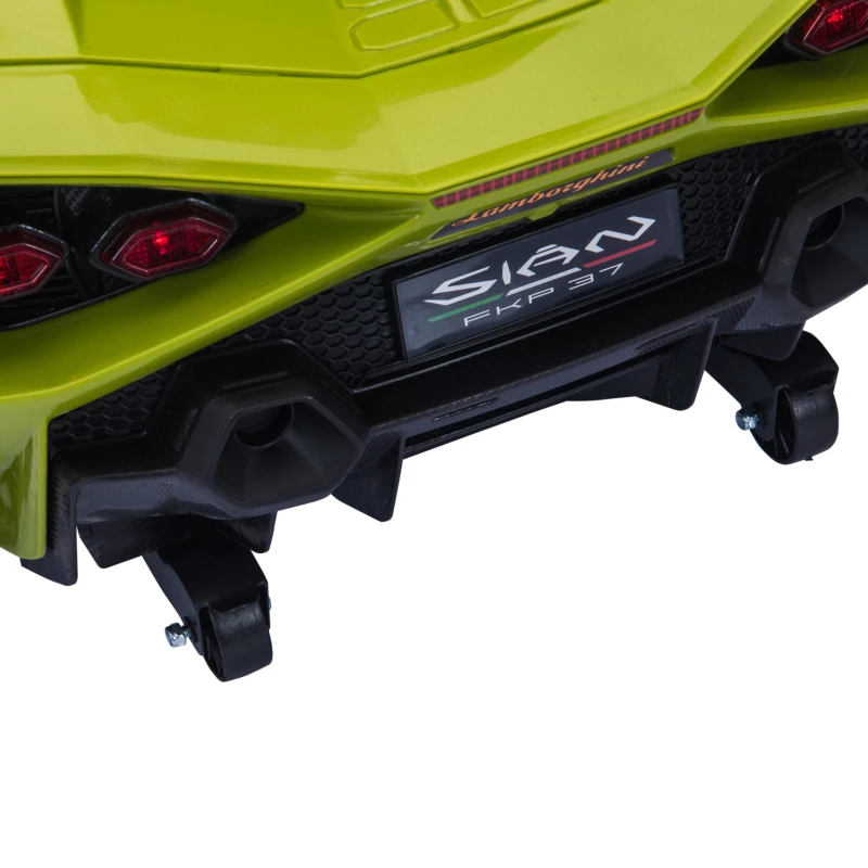 HOMCOM Kinder-Elektroauto, Lamborghini, 3-5 km/h, Fernsteuerung, für 3-5 Jahre, Grün(m-15)