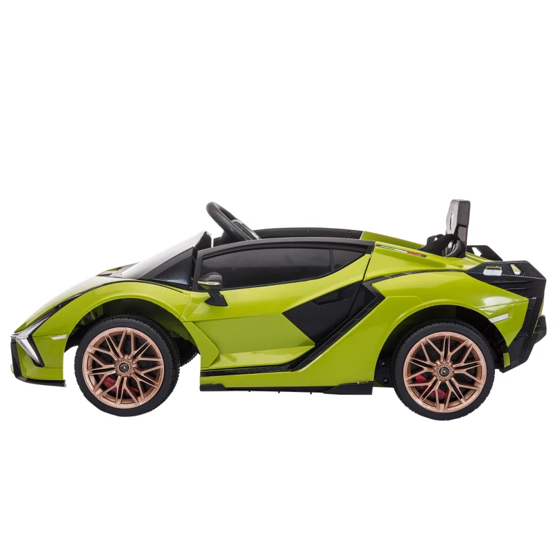 HOMCOM Kinder-Elektroauto, Lamborghini, 3-5 km/h, Fernsteuerung, für 3-5 Jahre, Grün(m-18)