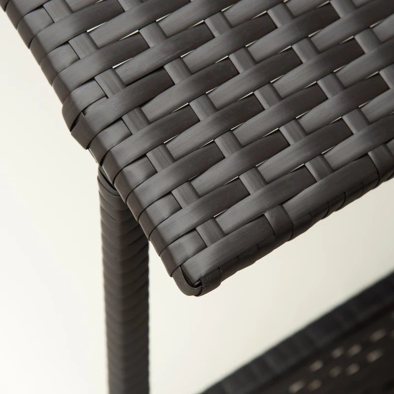 Pawhut Rotan hondenhok hondenbed met kussen in de vorm van een huis hondenhok voor buiten stalen frame PP(m-10)