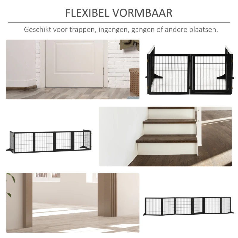 PawHut barrière voor honden 432 cm x 36 cm x 70 cm(m-7)