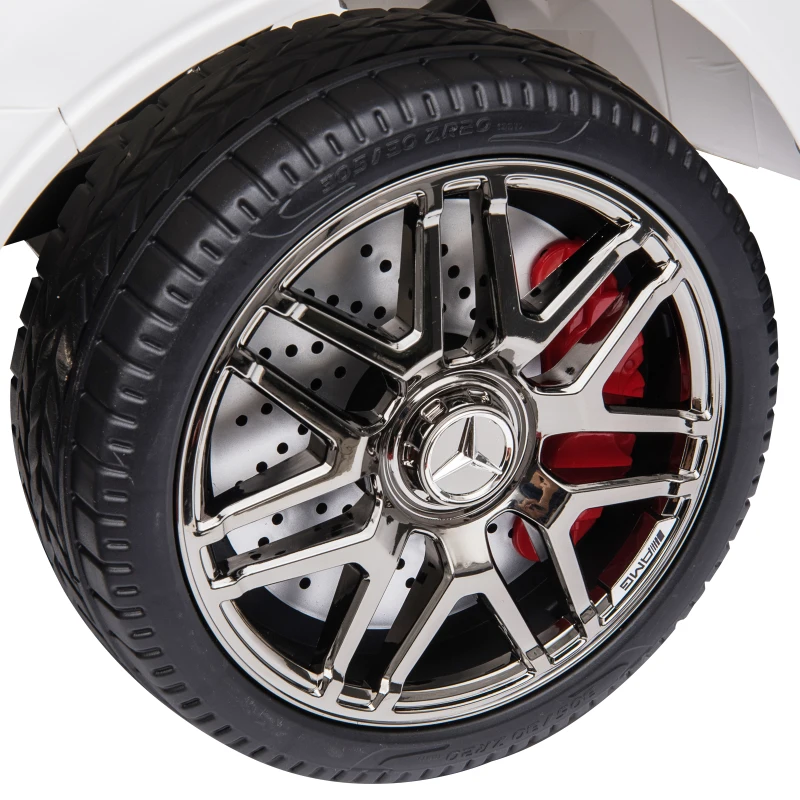 HOMCOM Kinderfahrzeug 12V Mercedes-Benz AMG GLC63S COUPE lizenzierter Elektroauto mit Fernbedienung Sicherheitsgurt  2 x 35W Motoren MP337-60 Monate Weiß 115 x 70 x 55 cm