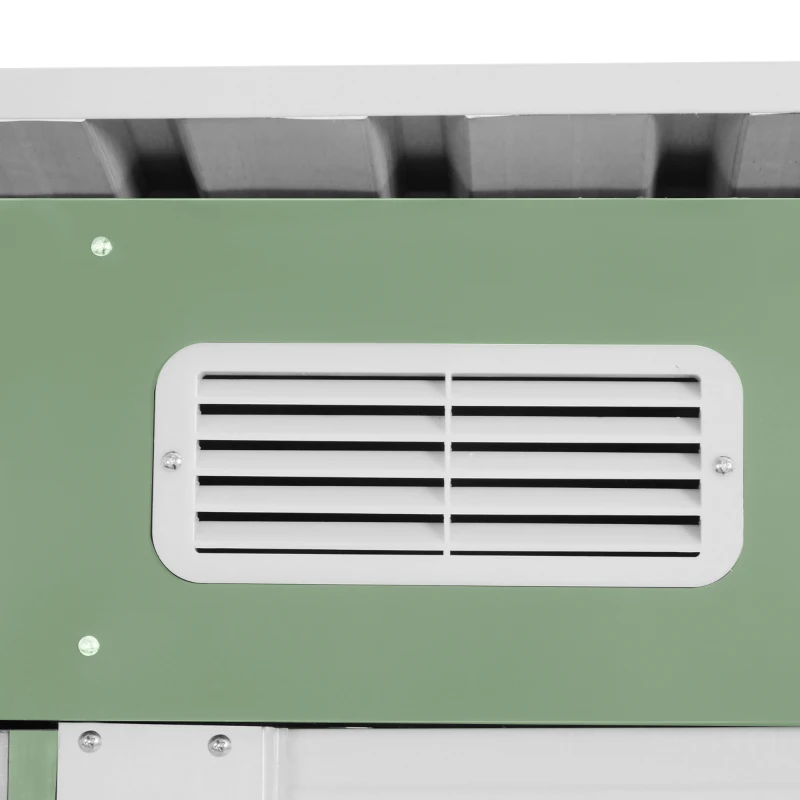 Outsunny Metalen Tuinhuis 2,3 m², 207 x 130 x 182 cm, Met Lessenaarsdak, Venster, Bodemframe, Groen