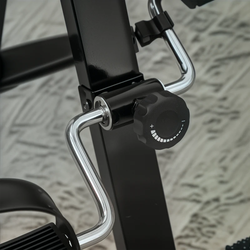 SPORTNOW Cyclette per Riabilitazione Gambe e Braccia Pieghevole, Schermo LCD e Altezza Manubrio Regolabile, Nero