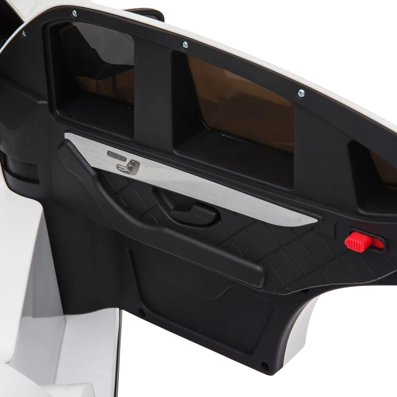 HOMCOM Kinderfahrzeug 12V Mercedes-Benz AMG GLC63S COUPE lizenzierter Elektroauto mit Fernbedienung Sicherheitsgurt  2 x 35W Motoren MP337-60 Monate Weiß 115 x 70 x 55 cm