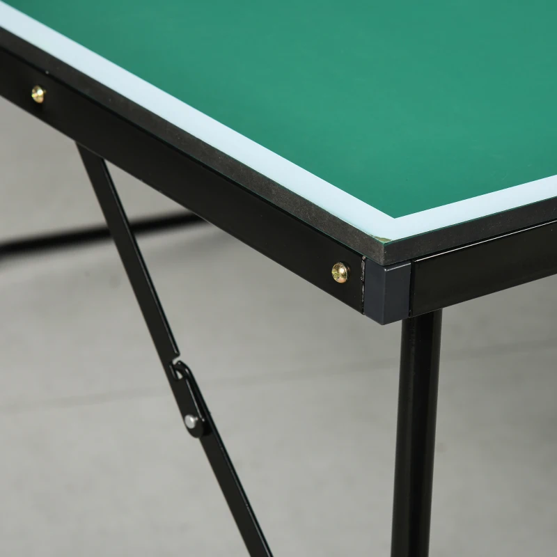 SPORTNOW Tafeltennistafel, groot formaat, opvouwbaar, 8 wielen, incl. rackets en ballen, groen, 2,74 x 1,52 x 0,76 m