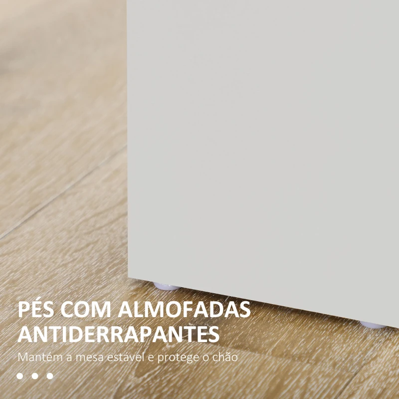 HOMCOM Mesa de Sala de Jantar para 4-6 Pessoas Estilo Moderno com Bancada de Melamina de Madeira Carga 50 kg 120x69x75 cm Cinza e Branco