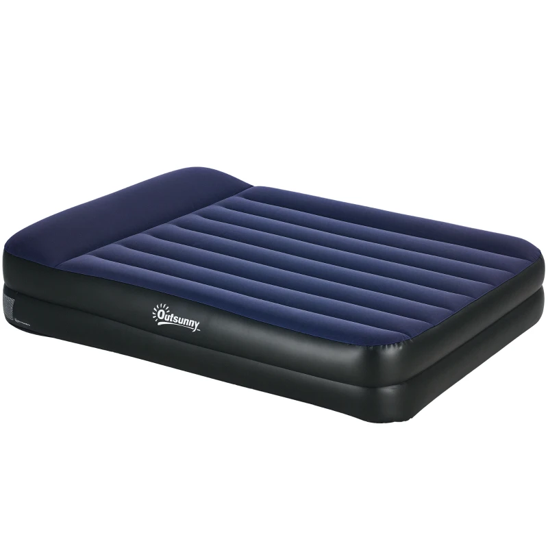 Outsunny King-Size Air Bed, with Built-in Electric Pump and Carry Bag