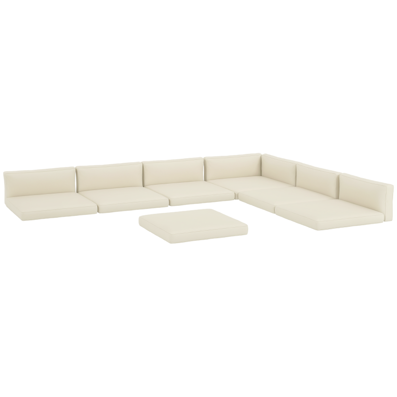 Outsunny Set of 14 Dining Set Cushions - Cream