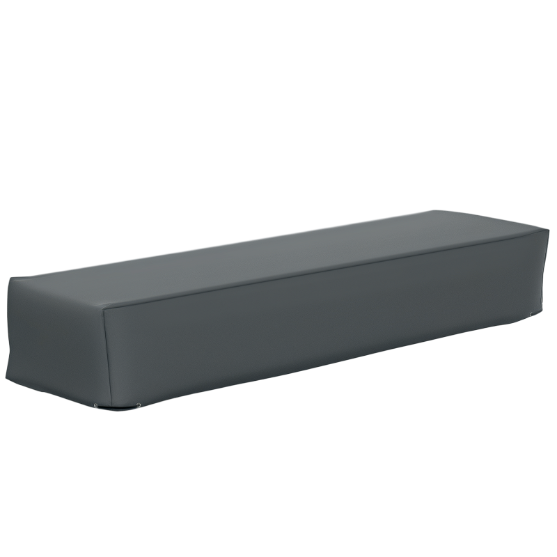 Outsunny 200x73cm Outdoor Garden Rattan Furniture Protective Cover Water UV Resistant Grey