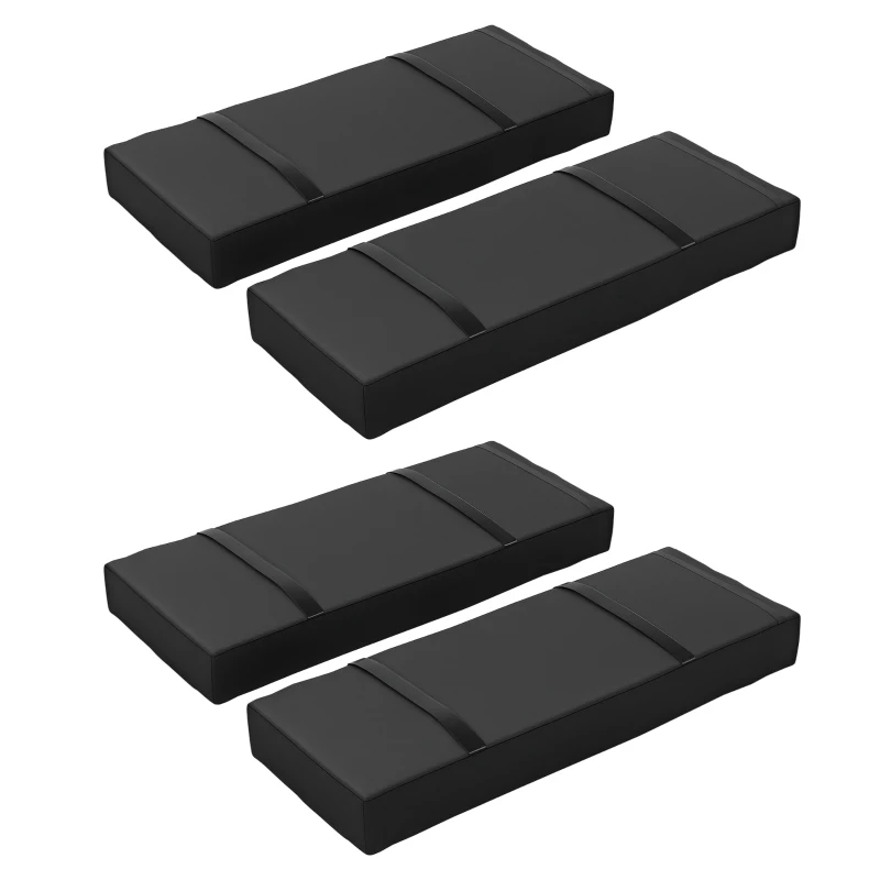 Outsunny Parasol Weights Set of 4, Parasol Base Weights Bags, 25kg Fillable Sandbag Weights with Handles, Cantilever Umbrella Base Weights, Black