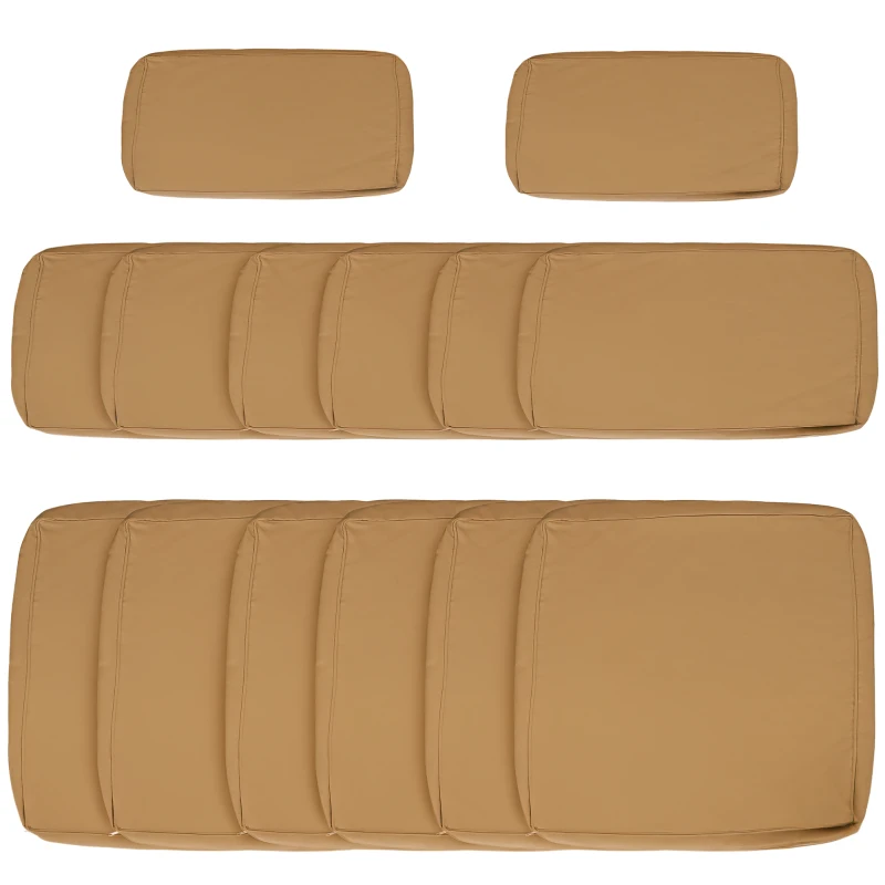 Outsunny 14 Pcs Outdoor Cushion Set - Beige