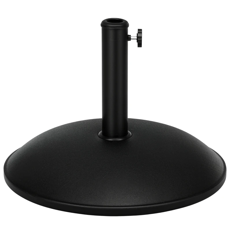 Outsunny Base Supporto per Ombrellone da Giardino in Cemento, Peso 20kg, Φ45×36.5cm, Nero