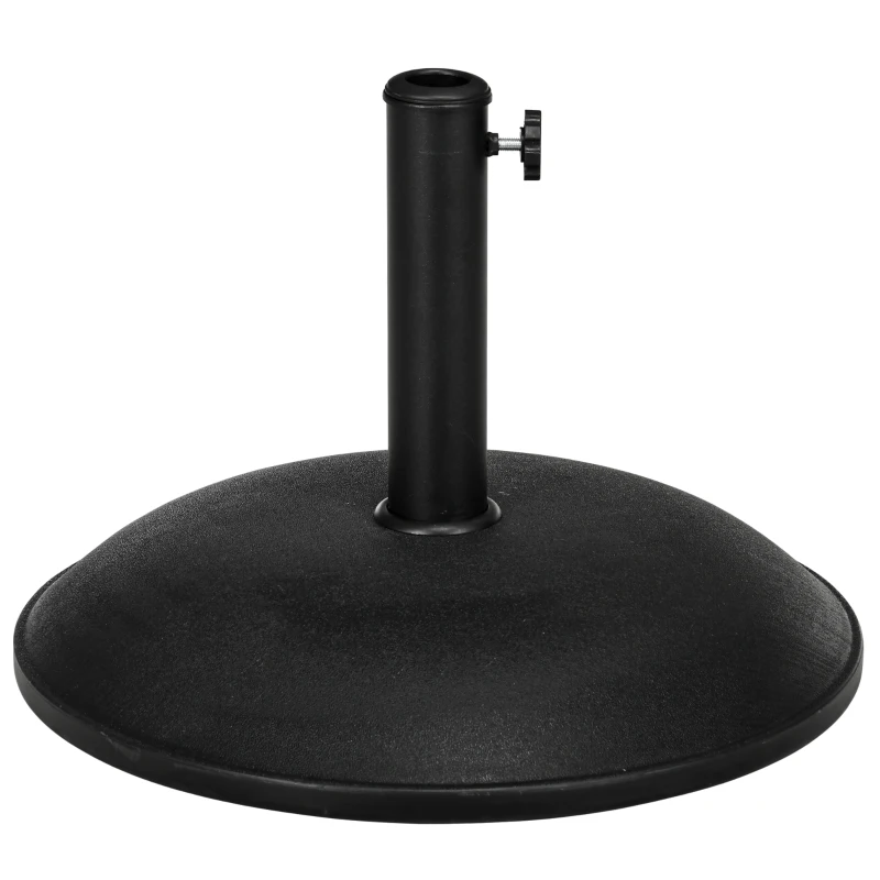 Outsunny Pied de Parasol Rond Base de lestage Parasol Ø 49 x 34,5H cm Poids Net 20 Kg Ciment PVC Noir