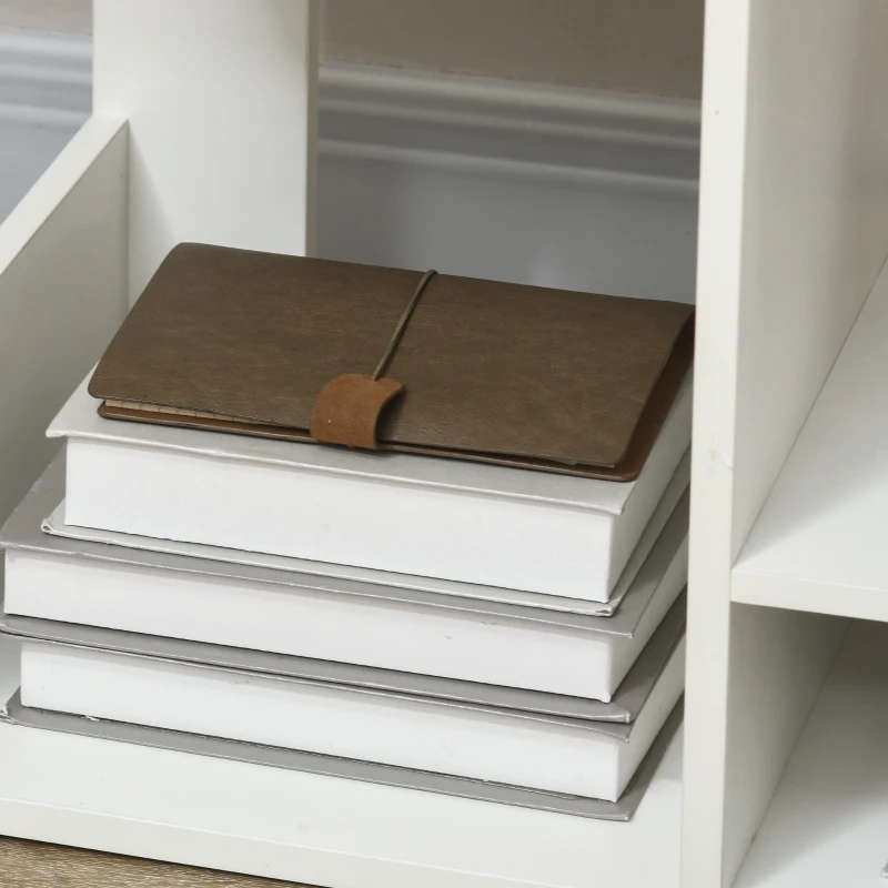 HOMCOM Mobiles Baum-Bücherregal mit 13 Regalen aus Spanplatte, 96x30x150cm