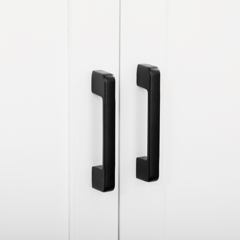 HOMCOM Küchenschrank Höhe 170 cm hoher Buffetschrank mit 4 Türen und verstellbaren Regalen, modernes Design, weiß