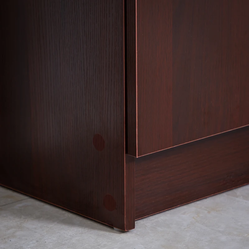 HOMCOM Moderner und Platzsparender Schuhschrank aus Holz für 12 Paar mit 4 Offenen Regalen, 83x30x90 cm, Farbe Braun