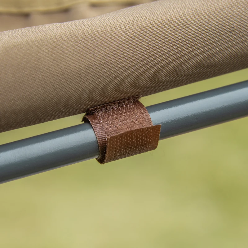 Outsunny Doppelbett Sonnenliege mit verstellbarem Sonnenschirm für den Außen- und Gartenbereich, 200x175x134cm Braun