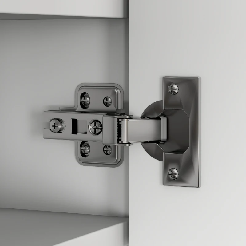 HOMCOM 60 x 15 cm Double Door Bathroom Mirror Cabinet - White