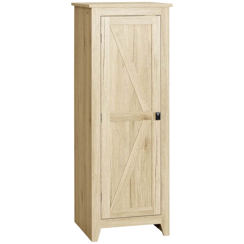 HOMCOM Armoire de Rangement sur Pieds, Meuble Colonne pour Cusine, Salle de bain, Style Classique avec 3 étagères réglables