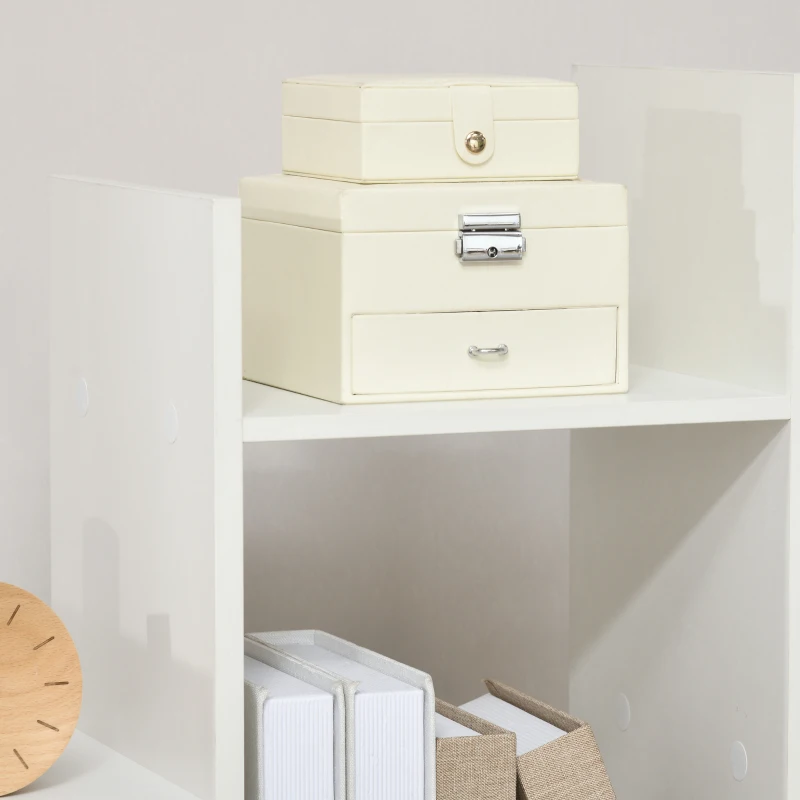 HOMCOM Mobiles Baum-Bücherregal mit 13 Regalen aus Spanplatte, 96x30x150cm