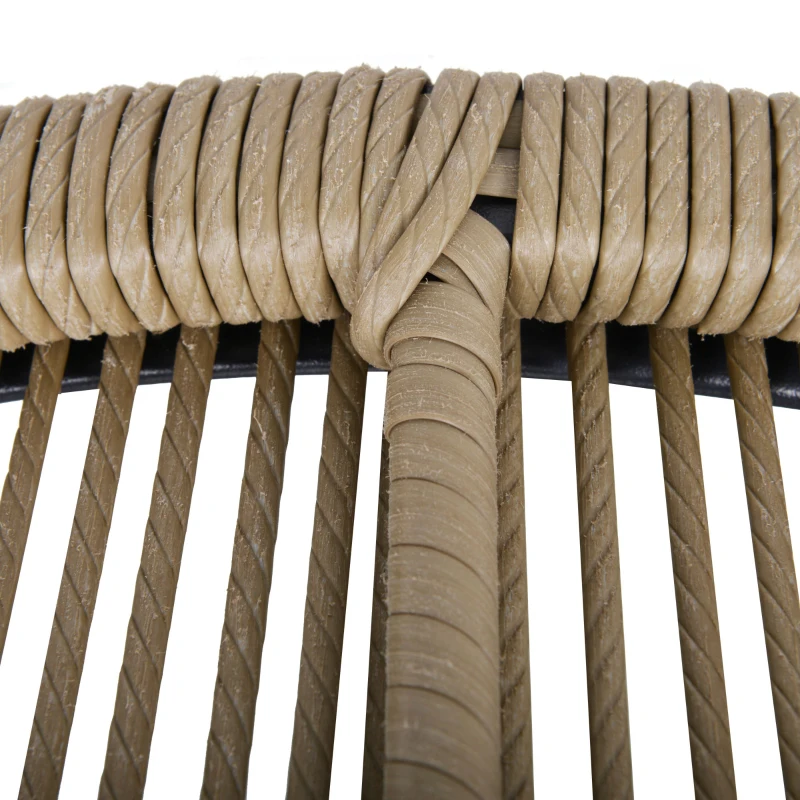 Outsunny 3 tlg. Rattan Gartenmöbel-Set, PE-Rattan, 1 Ecksofa, 1 Liege, inkl. Kissen, wetterbeständig, Kaffee +Creme