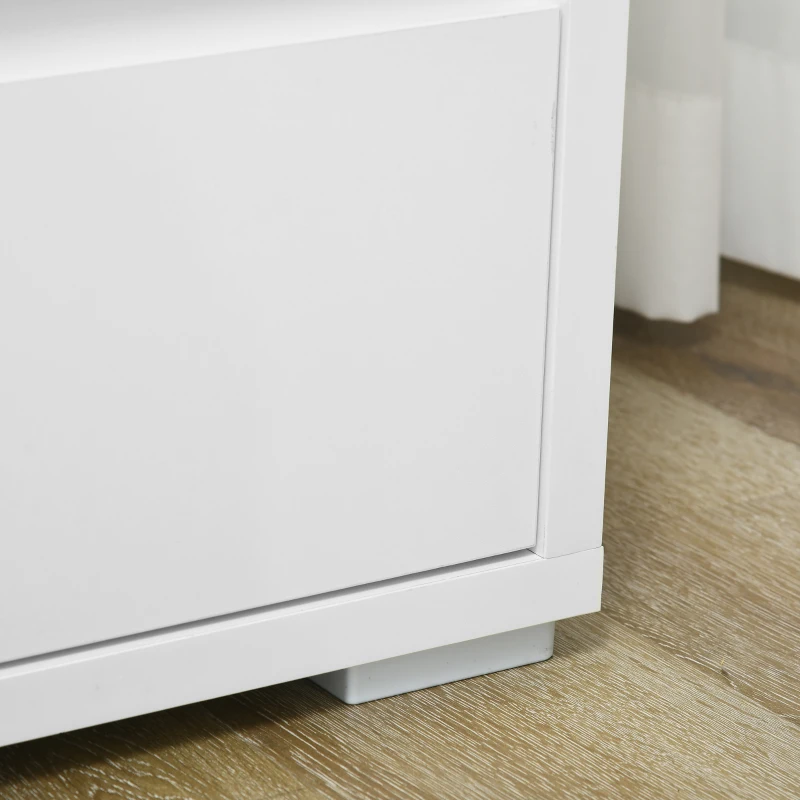 HOMCOM Kommode mit 3 Schubladen aus Spanplatte in Weiß für Schlafzimmer, Büro und Wohnzimmer, 70Lx37x75cm