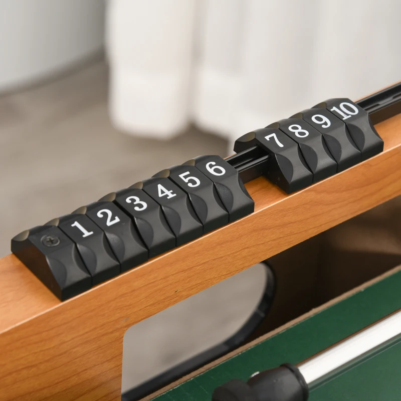 HOMCOM Professioneller Tischkicker für Erwachsene und Familie aus MDF, Billardtisch mit 2 Bällen, Punktezähler und 22 Spielern, 122x61x80,7cm