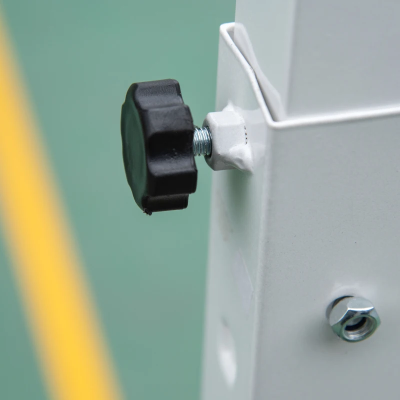 HOMCOM Basketballkorb für Erwachsene mit verstellbarem PVC-Board 210-260cm und integrierten Rollen Weiß