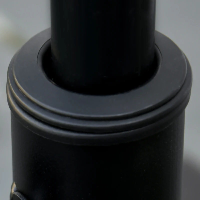 Outsunny 19kg Sonnenschirmständer für Ø32mm, Ø38mm und Ø48mm Pfosten, Harz und Stahl, 51x51x32 cm, Braun