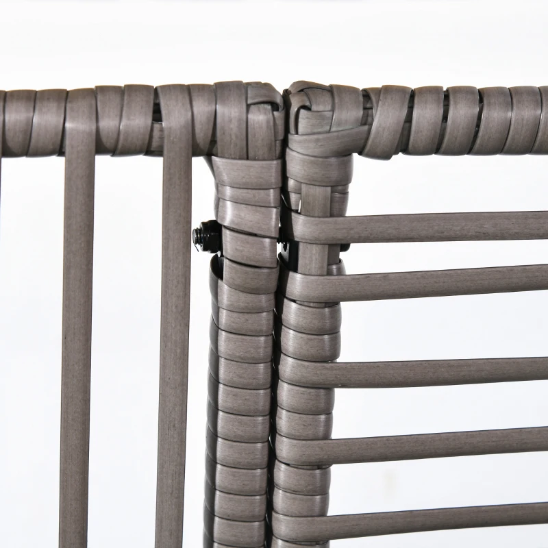 Outsunny Pflanzenständer mit Rankgitter rechteckiger Blumenkasten aus Kunststoffrattan und Stahl Abmessungen 103L x 29B x 103H cm