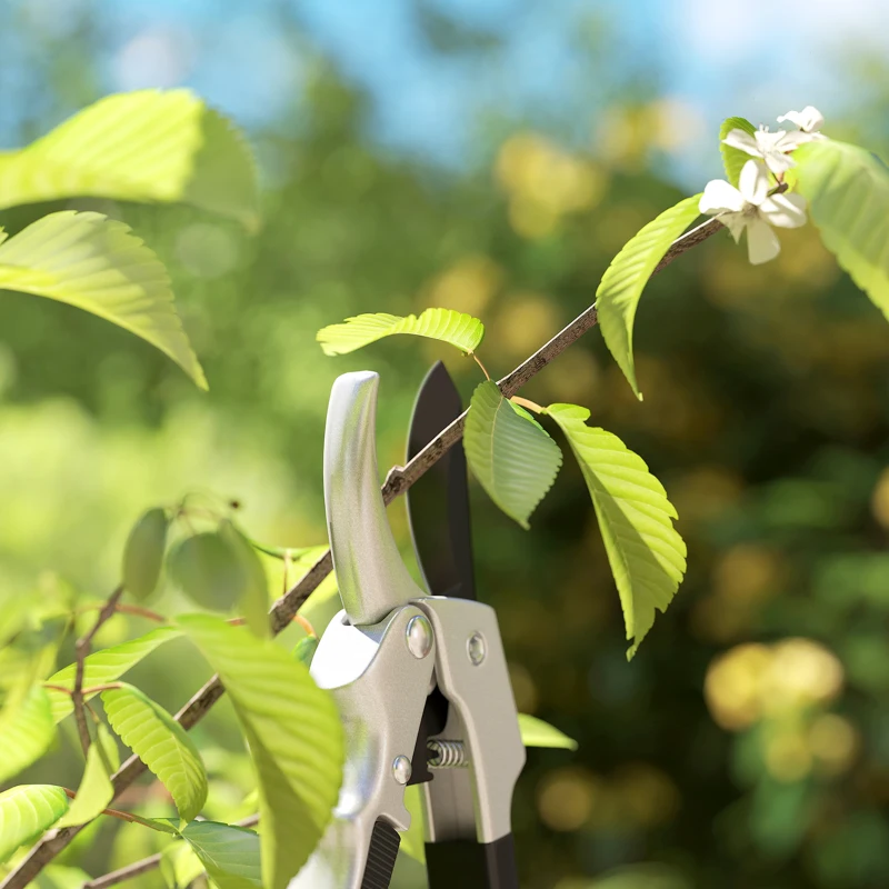 Outsunny Set mit 3 Gartenscheren, Gartenschnitt-Set, mit scharfer Metallklinge, aus Metall und Aluminium, Silber, Schwarz