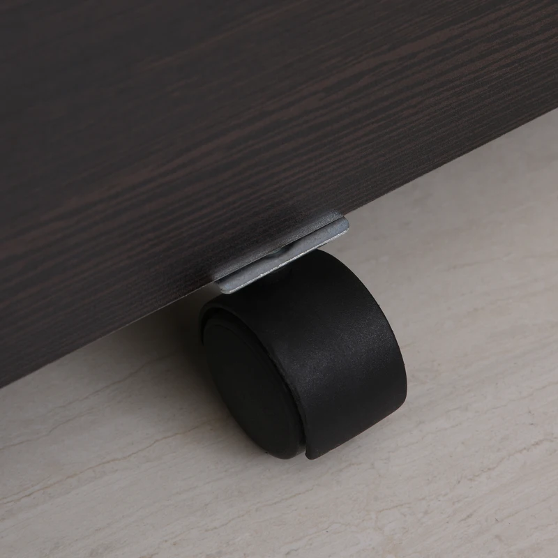 Vinsetto Büroschublade Schubladenschrank für Schreibtisch aus Holz, 2 Schubladen, Schloss mit 2 Schlüsseln, Schwarz, 40x45x55,6cm