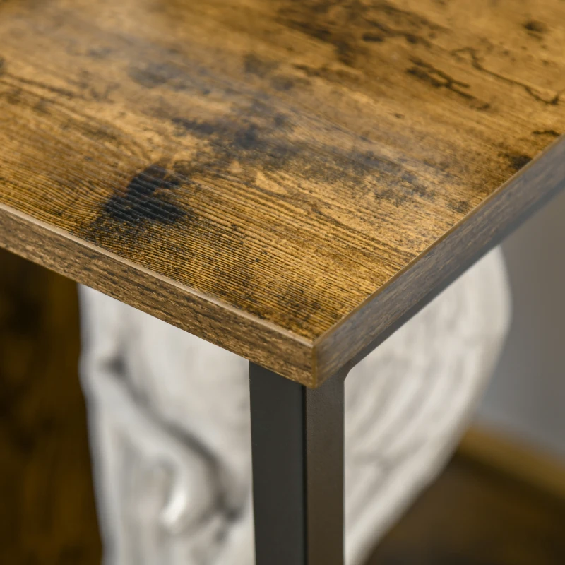 HOMCOM TV-Möbel im Industriestil, Holz und Stahl, 110x40x50cm