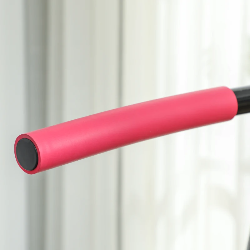 SPORTNOW 45" Rebounder Trampoline for Adults, Quiet Bungee Rebounder with LED Lights and Adjustable Handle, Pink