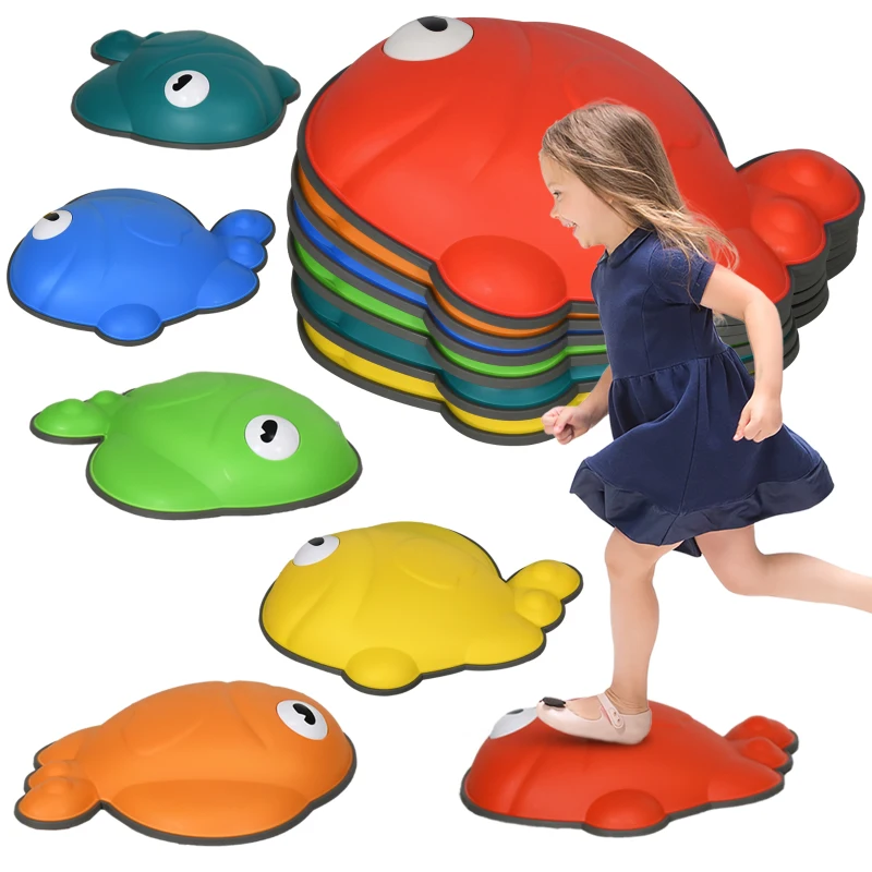 AIYAPLAY 6 Pcs Balance Stepping Stones Kids for Sensory with Non-slip Edge, Stackable Outdoor Indoor Obstacle Course