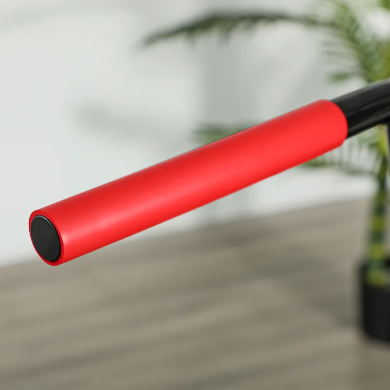 SPORTNOW Trampolino da fitness 114 cm, corde elastiche, maniglia regolabile 3 posizioni, trampolino per esercizi silenzioso, rosso