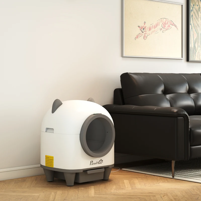 PawHut Zelfreinigende Kattenbak met App-besturing 80 L Geurbestrijding voor Meerdere Katten