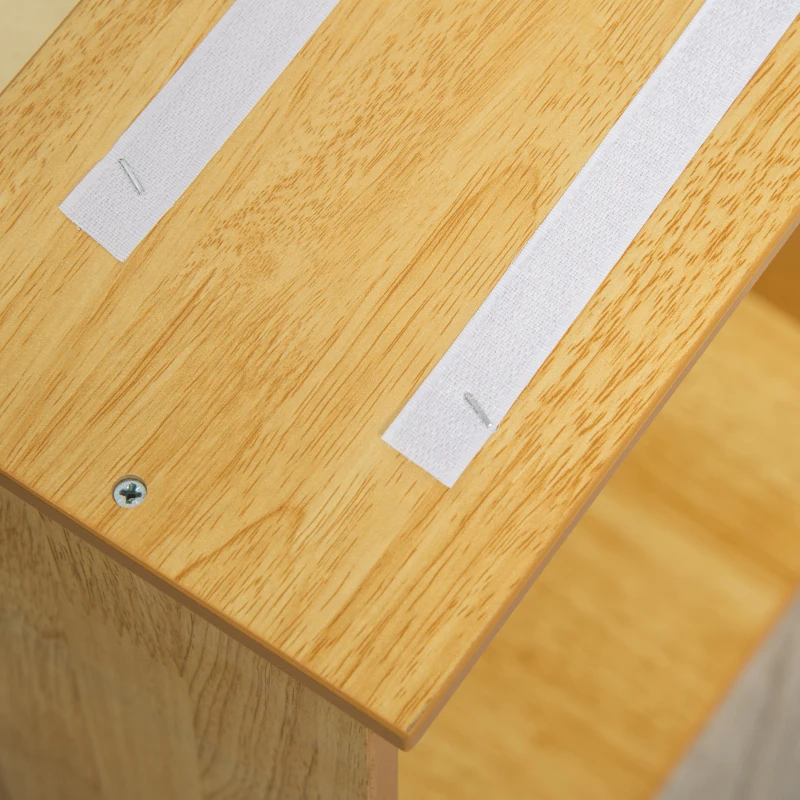 PawHut Scala per Animali Domestici Gradini per Cani Gatti con Imbottiture Estraibili Capacità 30 kg 40x59x54,2 cm Naturale e Crema