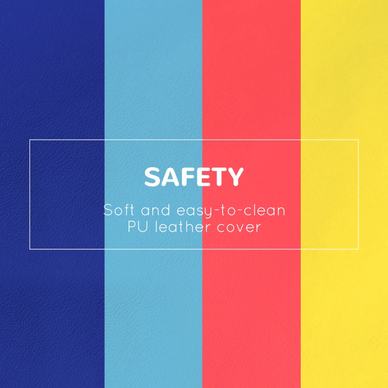 HOMCOM Soft Play 4-piece Climb and Crawl Foam Toddler Stairs and Ramp Colorful Children's Educational Software Activity Toys for Baby Preschooler