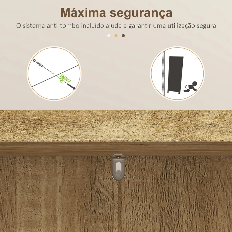 HOMCOM Armário de Cozinha Armário Despensa Cozinha com 2 Portas de Vime e 16 Prateleiras 60x30x104 cm Madeira