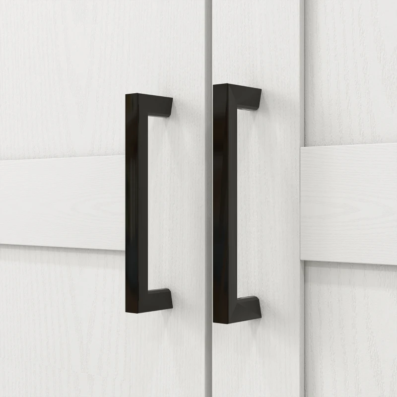HOMCOM Armário de Cozinha com 2 Portas e 16 Prateleiras Despensa Rústica com Prateleiras Ajustáveis 60x40x104 cm Creme