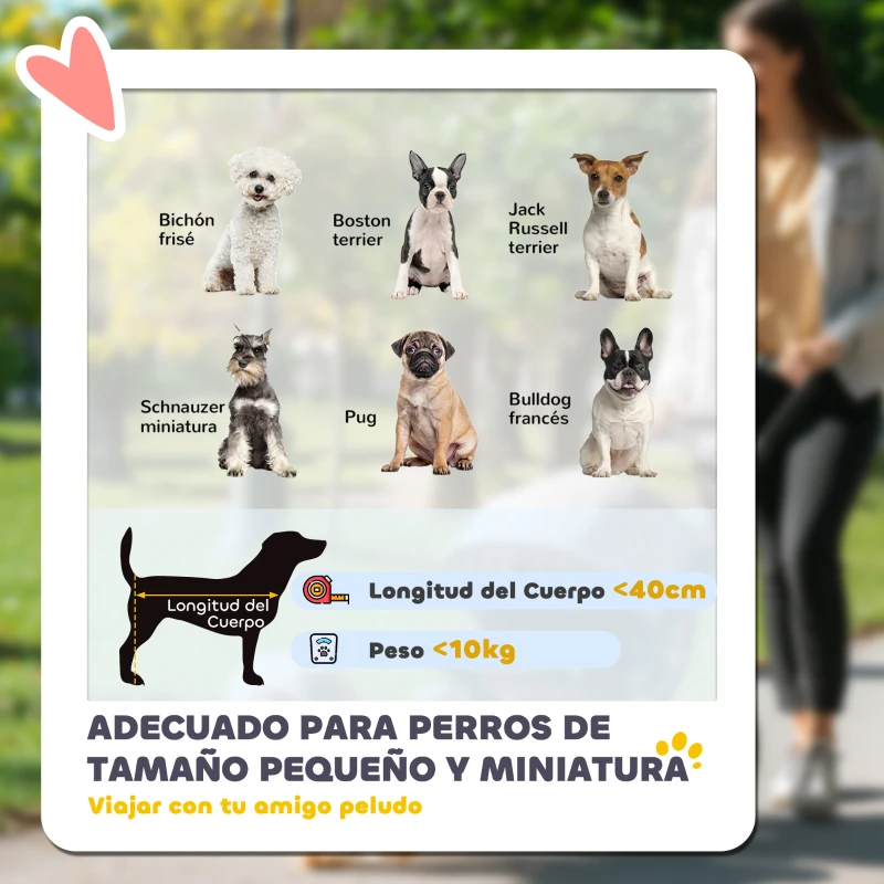 PawHut Cochecito para Mascotas Ligero y Plegable para Perros Pequeños con Ventilación Óptima 80x48,5x106 cm Caqui y Plata