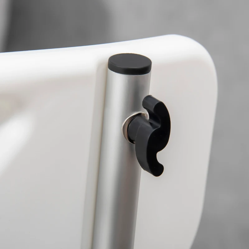 HOMCOM Scaun de dus pentru persoane in varsta, scaun de dus reglabil pe inaltime pe 6 nivele cu spatar, scaun curbat, suport pentru picioare anti-alunecare si suport pentru cap de dus, verde