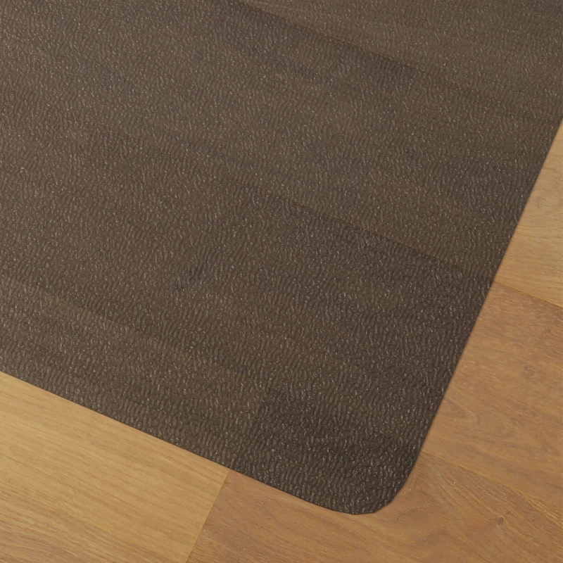 HOMCOM Tappetino Salvapavimento 120x90 cm in Plastica Nera Trasparente per Sedia da Ufficio