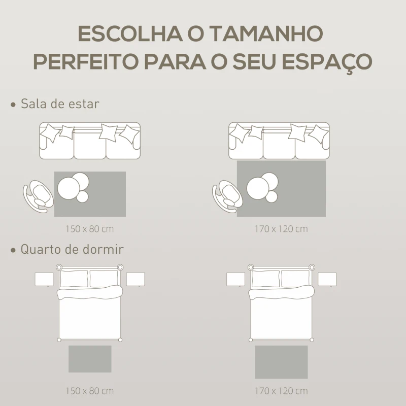 HOMCOM Tapete Sala de Estar 170x120 cm Tapete Lavável na Máquina de Lavar Pelo Curto Estilo Moderno Cinzento Escuro