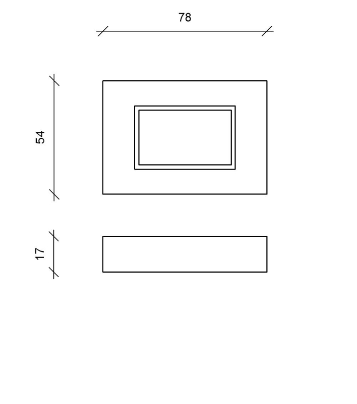 STONES Șemineu bio montat pe perete 17cm X 78cm H. 54cm