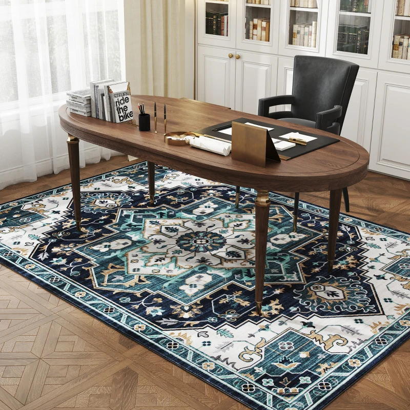HOMCOM Boho Teppich rutschfest und waschbar Kurzflor für Wohnzimmer und Schlafzimmer, 230x160 cm, Mehrfarbig
